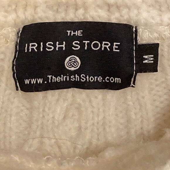 Handknit Irish Merino Wool Sweater – Rare Aran Tunic, Small/Medium - Picture 2 of 3